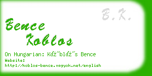 bence koblos business card